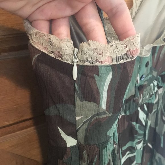 Michael Kors Dress 12 Tier midi Tropical Leaf - Picture 5 of 10